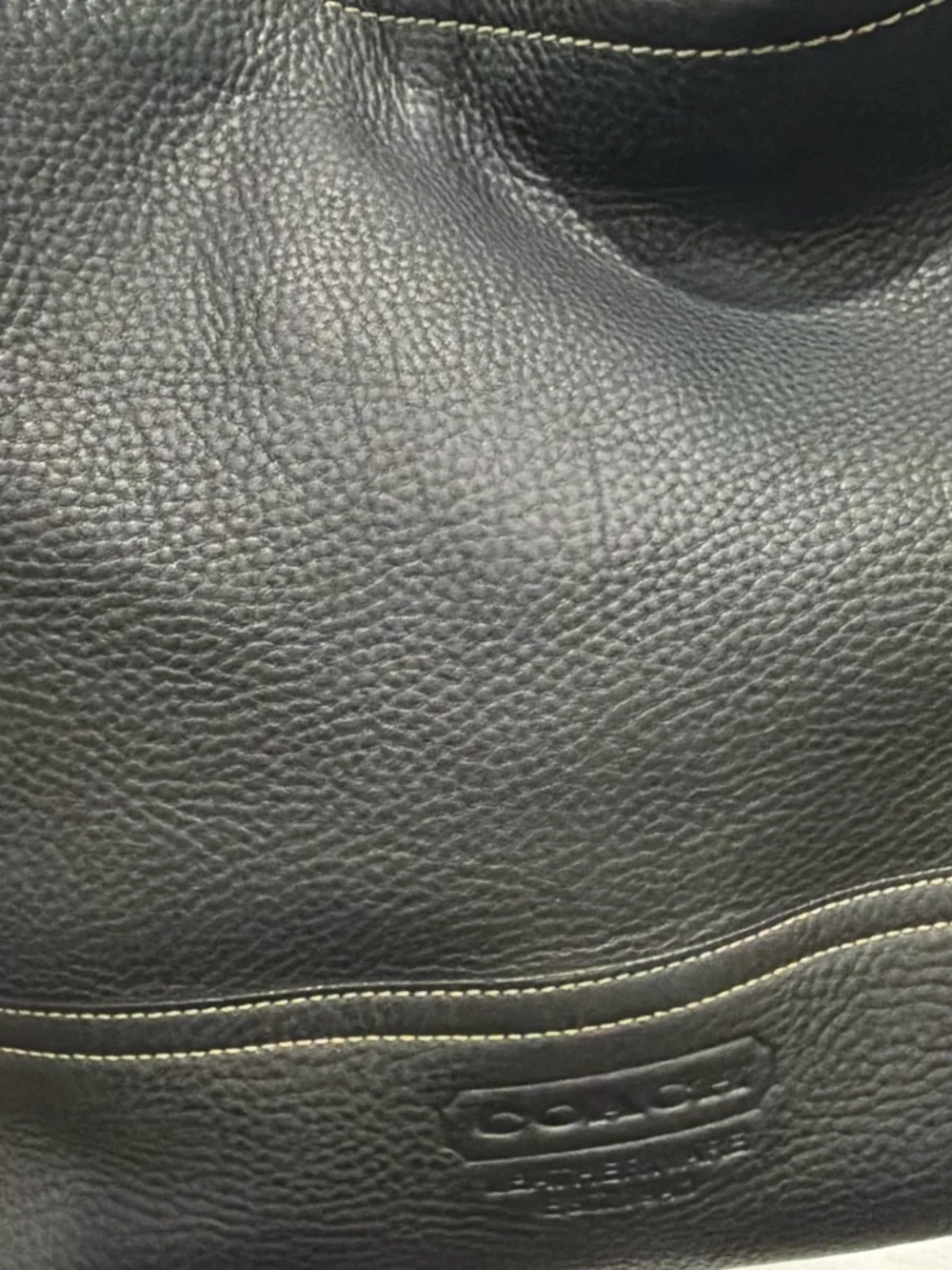 Vintage Coach Pebbled Leather Bucket Hobo Bag